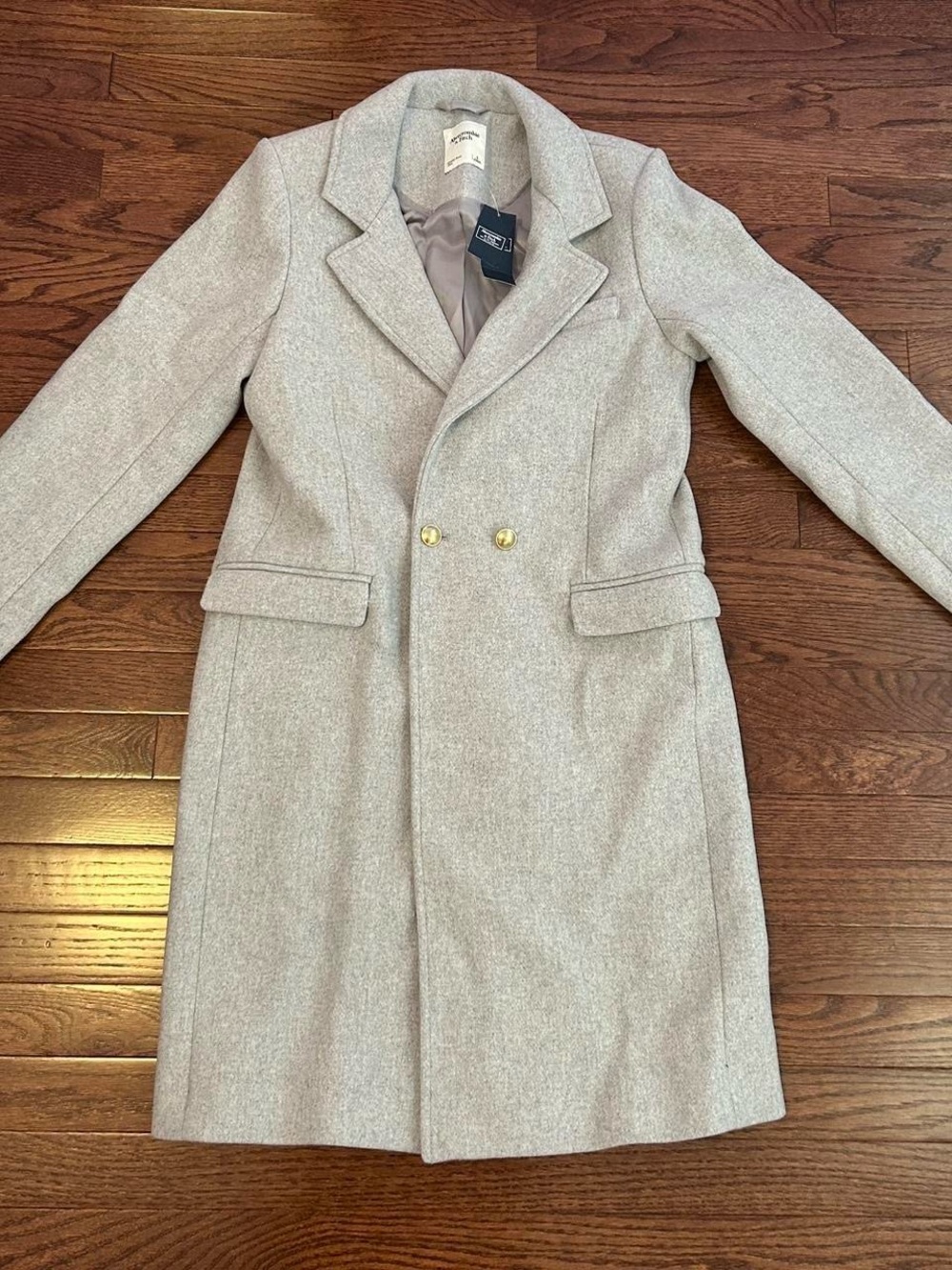 Light Gray Wool-Blend Women's Coat